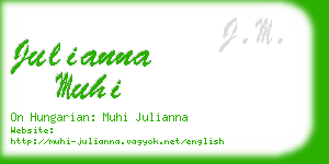 julianna muhi business card